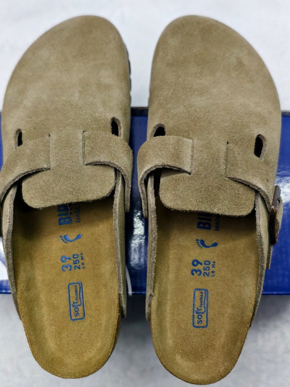 🧸Women's Taupe Suede Birkenstock Boston Shoes - Narrow Fit